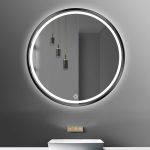 Premium Round LED Black Mirror – 800 × 800 mm
